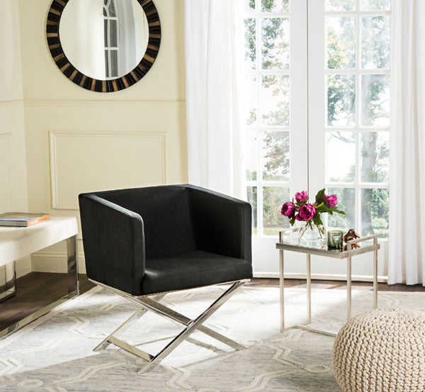 Celine Chrome Cross Leg Chair
