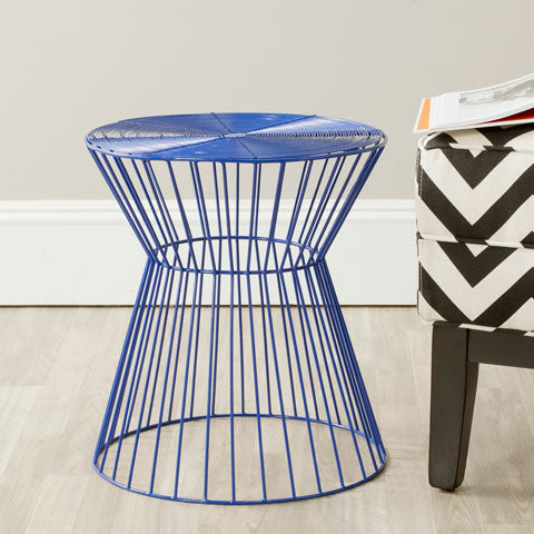 Adele Iron Wire Stool | Rustic Industrial-Style Ottoman or stool