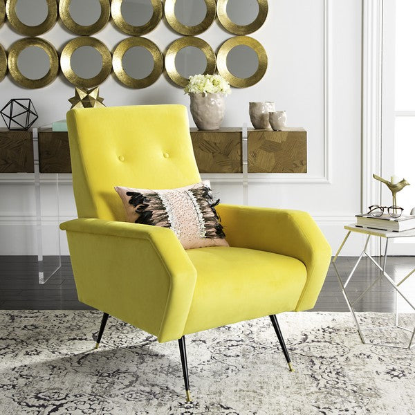 Aida Velvet Retro Mid Century Accent Chair