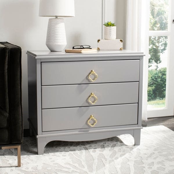 Hannon 3 Drawer Contemporary Nightstand