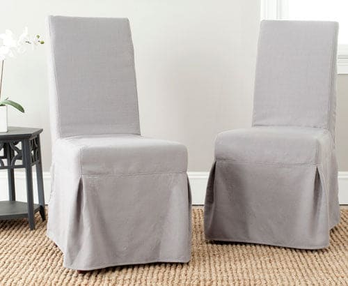 Adrianna 19"H Linen Slipcover Chair (Set of 2) | Professional Quality